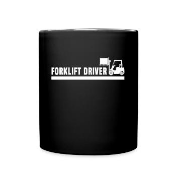 Forklift Driver Forklift Warehouse Forklift - Full Colour Mug - black - Front