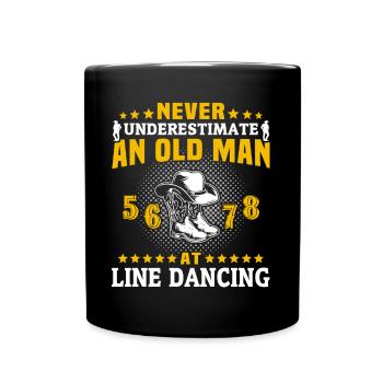 Sous-estimer Line Dance Man - Mug uni - noir - Devant