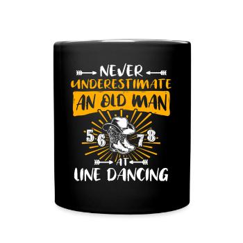 Sous-estimer Line Dance Man - Mug uni - noir - Devant