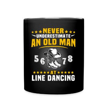 Sous-estimer Line Dance Man - Mug uni - noir - Devant
