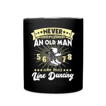 Homme de danse en ligne sous-estimé - Mug uni - noir - Devant