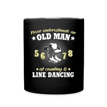 Homme de danse en ligne sous-estimé - Mug uni - noir - Devant