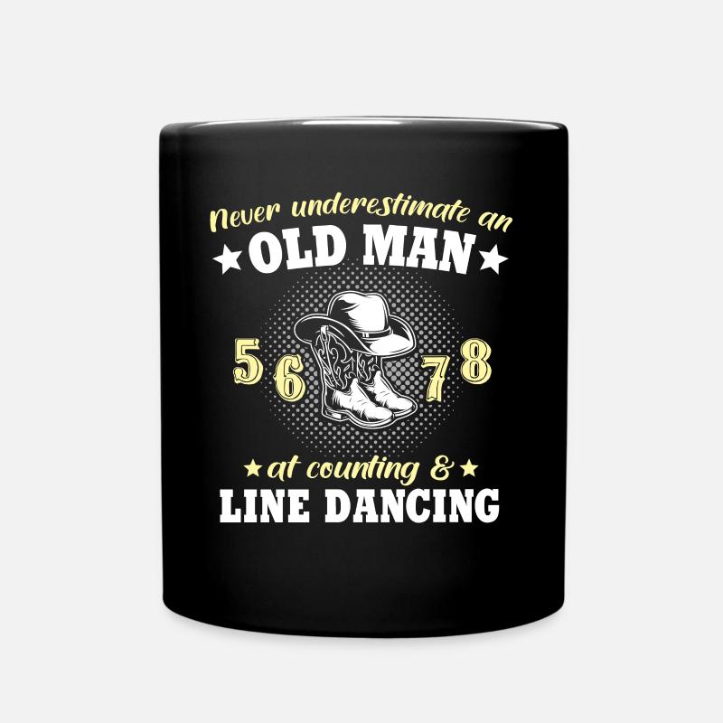 Unterschätze Line Dance Mann - Tasse einfarbig - Schwarz