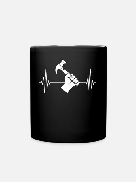 Zimmermann EKG Zimmerer Herzlinie - Tasse einfarbig - Schwarz