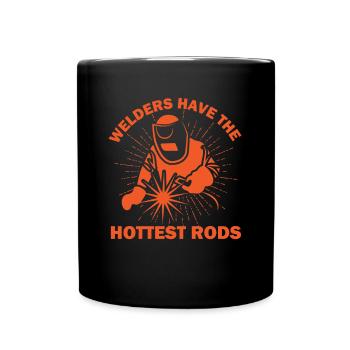 Les soudeurs ont la silhouette de soudeur de tiges les plus chaudes - Mug uni - noir - Devant