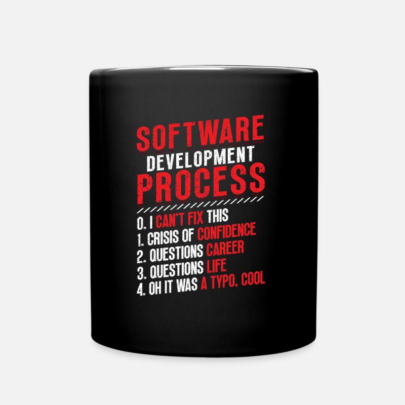 Software-Entwicklungsprozess, Programmierung - Tasse einfarbig - Schwarz