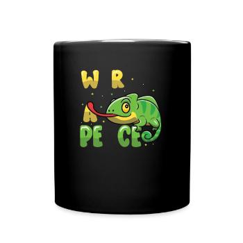 Caméléon de la Paix, Mouvement pour la Paix - Mug uni - noir - Devant