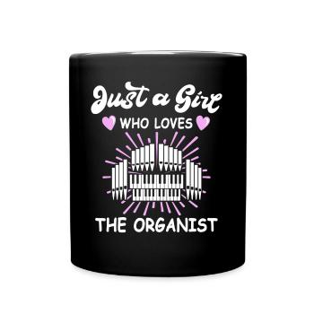 Orgelspieler Orgel Organisten - Tasse einfarbig - Schwarz - Vorne