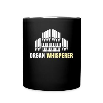 Orgelspieler Orgel Organisten - Tasse einfarbig - Schwarz - Vorne