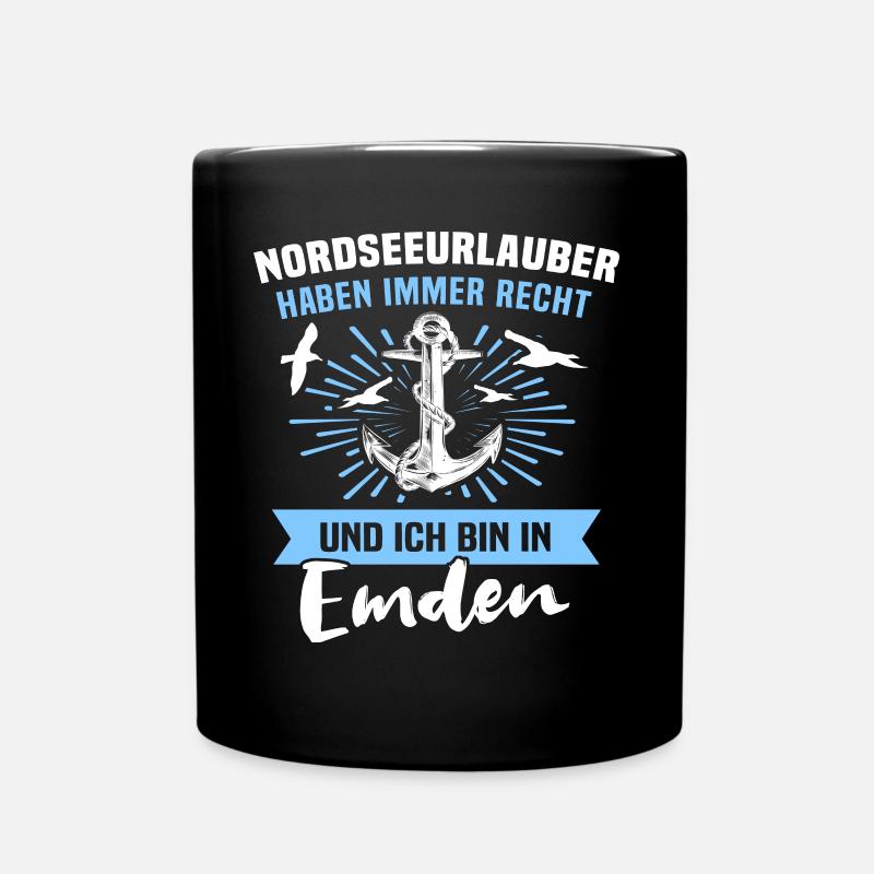 Emden Sprüche Emdener Spruch - Tasse einfarbig - Schwarz