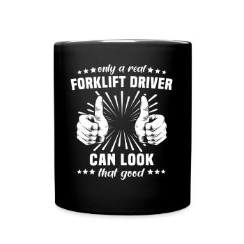 Forklift Forklift Forklift Driver - Full Colour Mug - black - Front