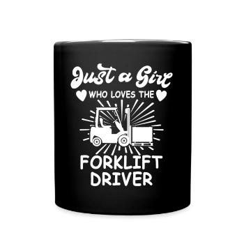 Forklift Forklift Forklift Driver - Full Colour Mug - black - Front