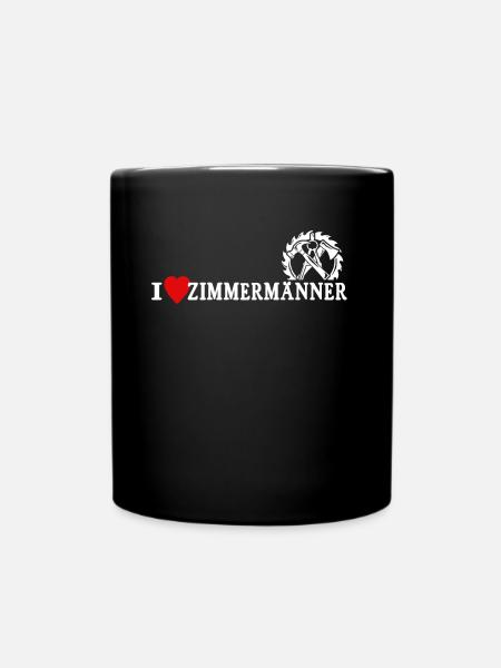 Zimmermann Liebe Zimmermänner - Tasse einfarbig - Schwarz