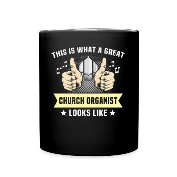 Church organist Organist Organist - Full Colour Mug - black - Front