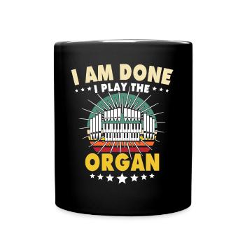 Kirchenorganist Organist Orgelspieler - Tasse einfarbig - Schwarz - Vorne