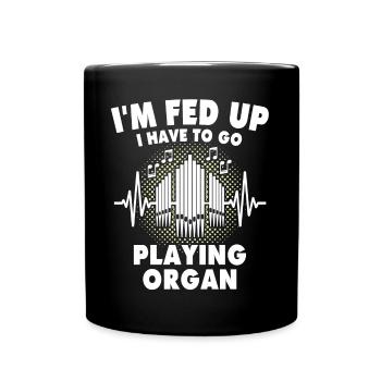 Kirchenorganist Organist - Tasse einfarbig - Schwarz - Vorne