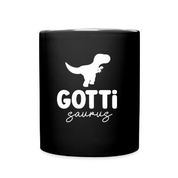 Gotti Saurus Gotti Schweiz Patentante - Tasse einfarbig - Schwarz - Vorne
