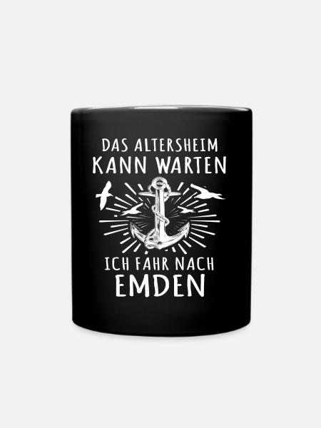Emden Sprüche Emdener Spruch - Tasse einfarbig - Schwarz