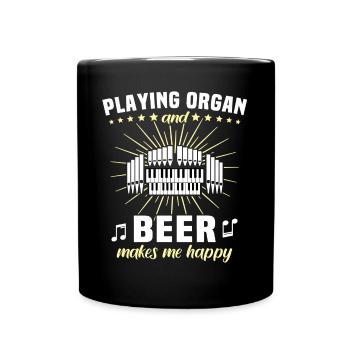 Organiste Organiste Organiste Organ Beer - Mug uni - noir - Devant