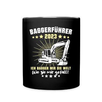 Excavator Operator 2023 Excavator Driver Excavator - Full Colour Mug - black - Front