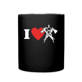 Zimmermann Liebe Schreiner Tischler - Tasse einfarbig - Schwarz - Vorne