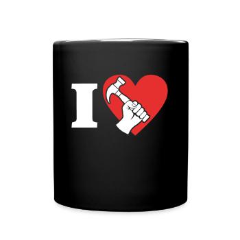 Zimmermann Liebe Schreiner Tischler - Tasse einfarbig - Schwarz - Vorne