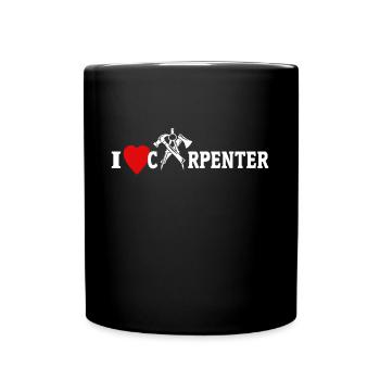 Zimmermann Liebe Schreiner Tischler - Tasse einfarbig - Schwarz - Vorne