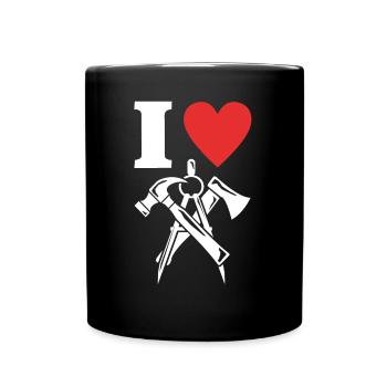 Zimmermann Liebe Schreiner Tischler - Tasse einfarbig - Schwarz - Vorne