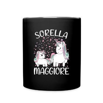 Sorella Maggiore Unicorno Annuncio Gravidanza - Tasse einfarbig - Schwarz - Vorne
