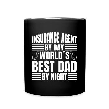 Insurance Agent Worlds Best Dad Insurance Broker - Tasse einfarbig - Schwarz - Vorne