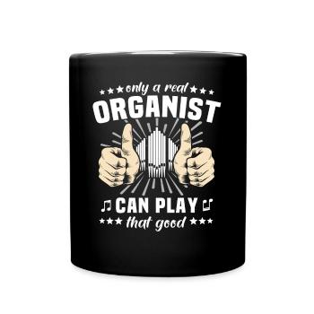 Orgelspieler Organist Orgel - Tasse einfarbig - Schwarz - Vorne