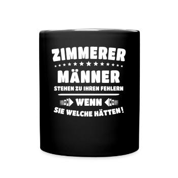 Zimmermann Zimmerer - Tasse einfarbig - Schwarz - Vorne
