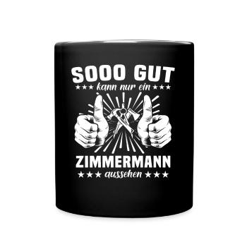 Zimmermann Zimmerer - Tasse einfarbig - Schwarz - Vorne