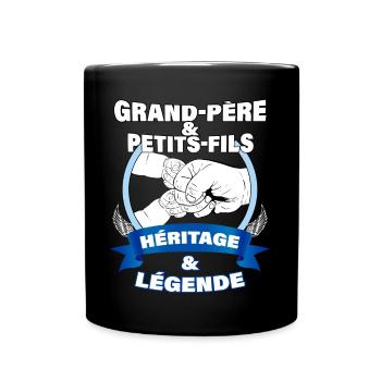 Mon petit-Fils Cadeau Pour Grand Père Citation - Mug uni - noir - Devant