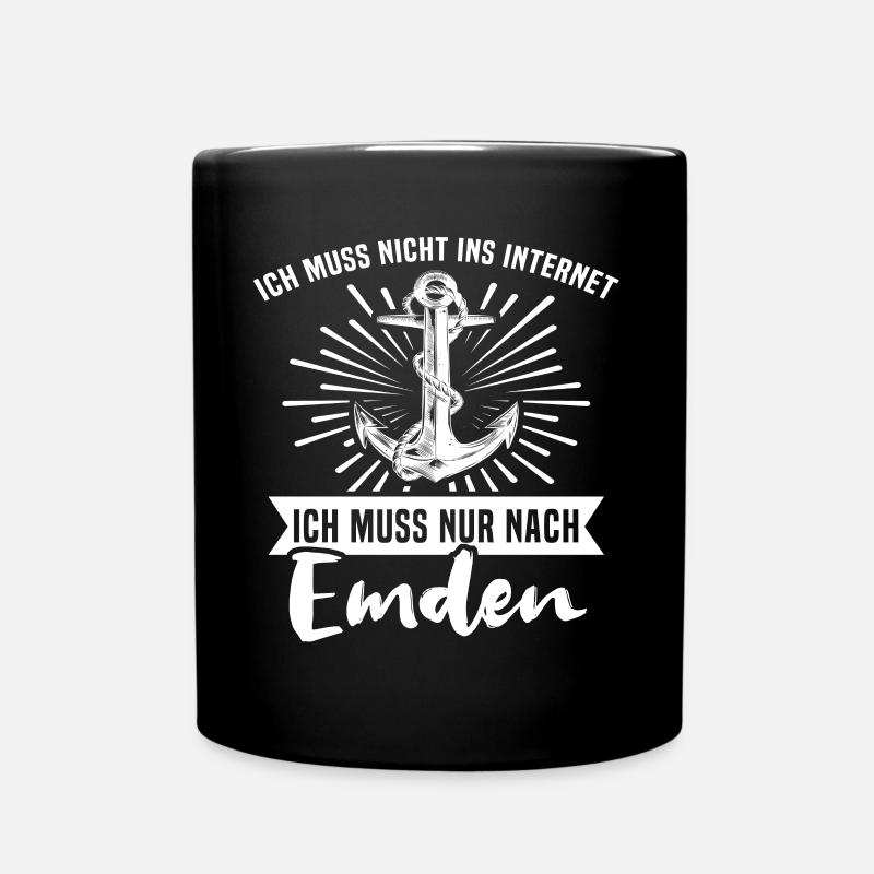 Emden Sprüche Emdener - Tasse einfarbig - Schwarz