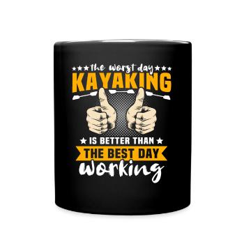Kayak Kayakiste Kayak - Mug uni - noir - Devant