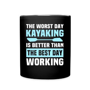 Kayak Kayakiste Kayak - Mug uni - noir - Devant