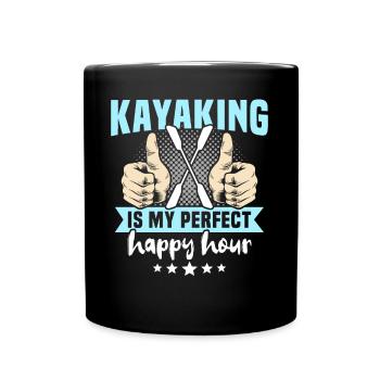 Kayak Kayakiste Kayak - Mug uni - noir - Devant