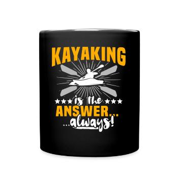 Kayak Kayakiste Kayak - Mug uni - noir - Devant
