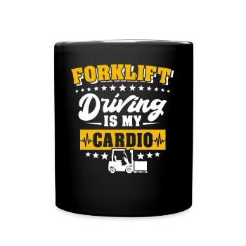 Forklift driver Forklift truck - Full Colour Mug - black - Front