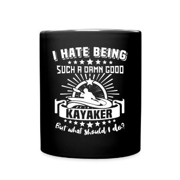 Kayaker Kayak Kayaking - Full Colour Mug - black - Front