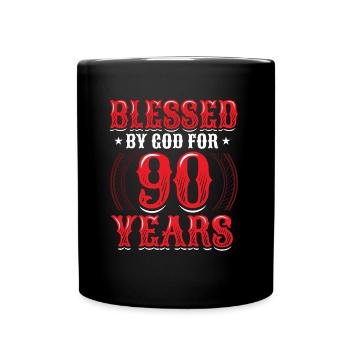Ordensleute Seit 90 Jahren Von Gott Gesegnet - Tasse einfarbig - Schwarz - Vorne