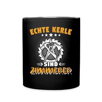 Zimmermann Zimmerer Zimmerleute - Tasse einfarbig - Schwarz - Vorne