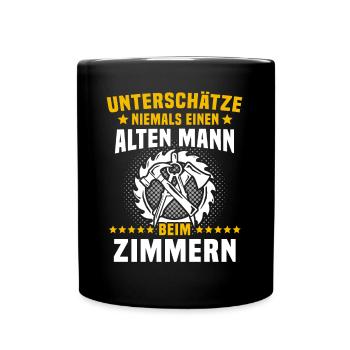 Zimmermann Zimmerer Zimmerleute - Tasse einfarbig - Schwarz - Vorne