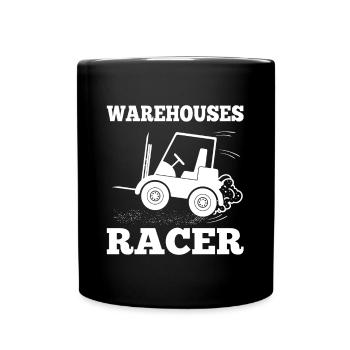 Warehouses Racer Forklift For Forklift Driver Gift - Tasse einfarbig - Schwarz - Vorne