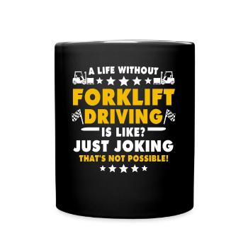 Conducteur de chariot élévateur - Mug uni - noir - Devant