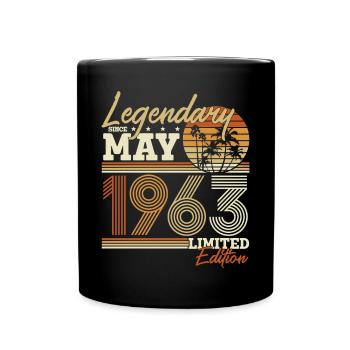 Mai 1963 Vintage Retro Anniversaire - Mug uni - noir - Devant