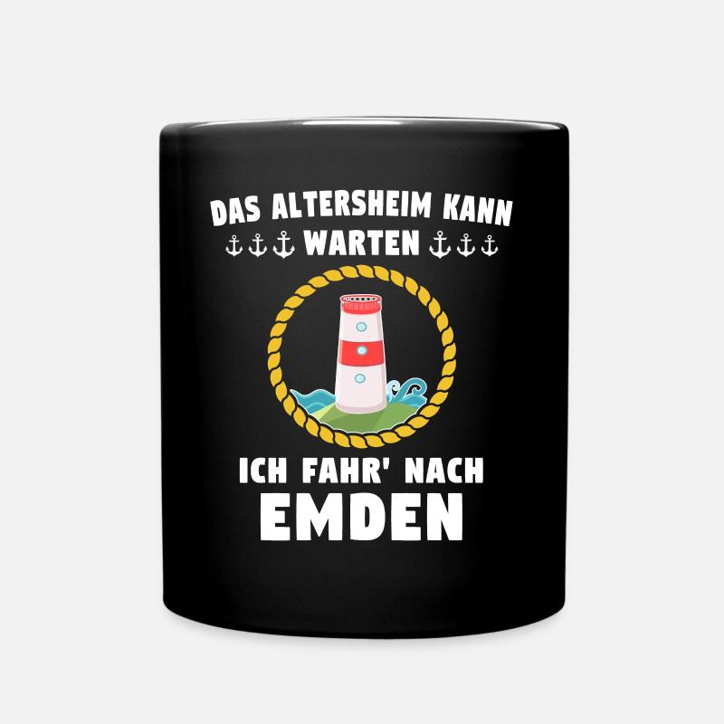 Emdener Urlaub Emden - Tasse einfarbig - Schwarz