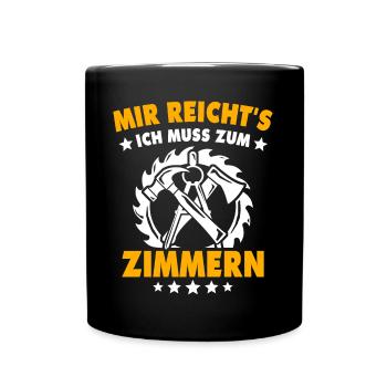 Zimmermann Zimmern Zimmerer - Tasse einfarbig - Schwarz - Vorne