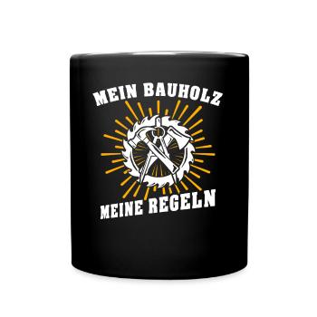 Zimmermann Zimmern Zimmerer - Tasse einfarbig - Schwarz - Vorne